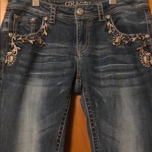 Woman’s blue jeans